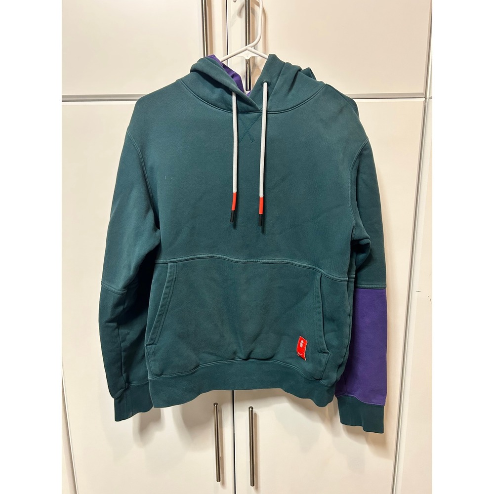 Nike Kyrie Irving Mens Small Teal Green Purple Colorblock Basketball Hoodie